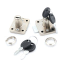 Metal Desk Drawer Dead Bolt Lock For Drawer Box Cabinet Cupboard Panel+2 Key