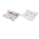 2 pcs Baby Muslin Swaddle Soft Sleeping Blanket Wrap Bath Towel 110x110cm