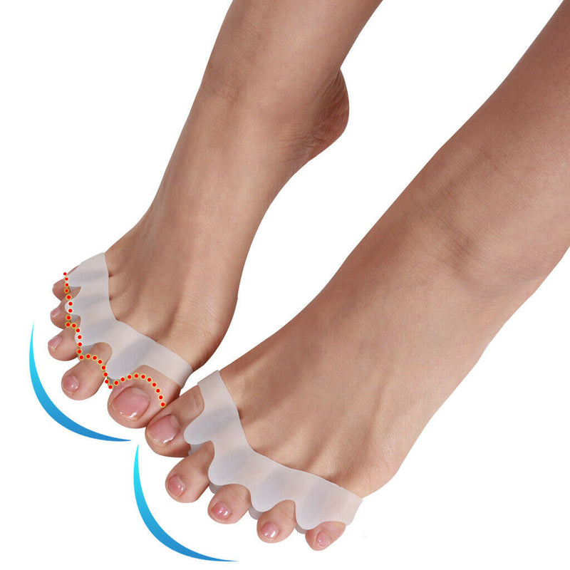 1 Pair Women Lady Gel Silicone Toe Straighteners Separator Hallux Valgus Bunion