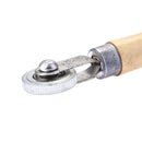 Tyre Repair serated Patch Roller Stitcher Tool With Durable Wooden Handle