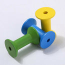 100 Pieces Colorful Wooden Sewing Tools Empty Thread Spools Sewing Crafts