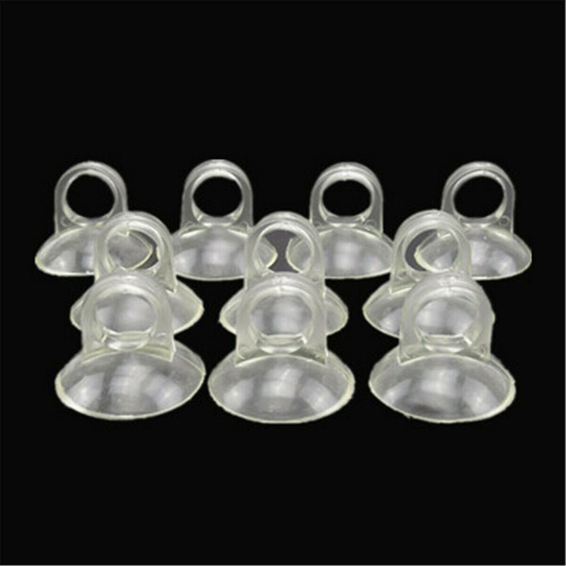 10Pcs 10mm Diameter Aquarium Fish Tank Suction Cup Tube Holder Sucker Pipe Clips