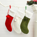 Christmas Stocking Ornaments Knitted Wool Thick Socks Hotel Home Christmas  S8H9