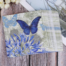 20PCS Napkins paper Decoupage Tissue Purple Flowers Butterfly wedding birth JR