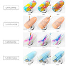 Nail Spider Gel Set, Pulling Line Nails Art Silk 6 Pcs Line Painting Soak W