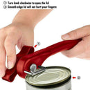 Red Manual Can Opener Safe Cut Lid Smooth Edge Side Steel Professional Stai W6B2