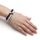 2Pcs Couples His&Hers Distance Bracelet Lava Bead Matching YinYang Lovers GBLES