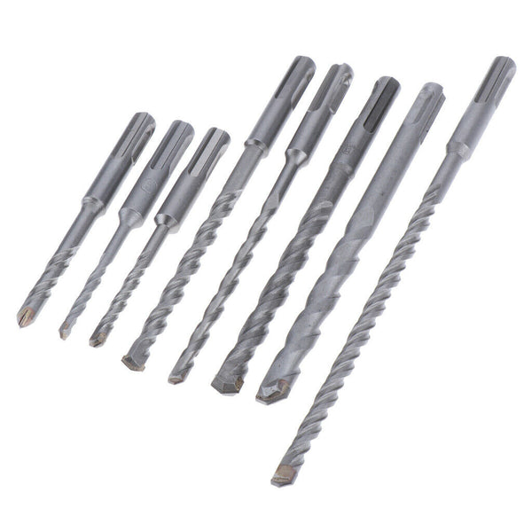 8x Electric Hammer Drill Round Handle 2 Pit 2 Slot Impact Drill Cement Drill