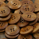 50pcs Round 4-holes Wooden Buttons Fit Sewing Scrapbooking Decoration 25mm Craft