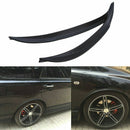 2X Carbon Fiber Car Wheel Eyebrow Arch Trim Lips Strip Fender Flare Protector lj