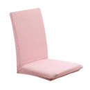 Removable Elastic Slipcovers Short Dining Room Banquet Chair Seat Cover Pink