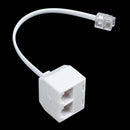 6P2C RJ11 Male to Female Two Way Telephone Splitter Converter Cable I3L6