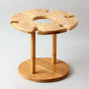 Wine Glass Holder Bamboo Tabletop Wine Glass Drying Racks Camping for 6 Gla