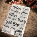 Happy Letter Transparent Silicone Clear Stamp DIY Scrapbook Embossing Card-Words