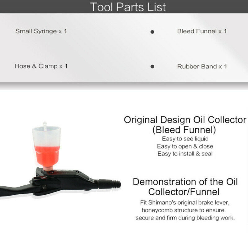 Hydraulic Brake Bleed Kit For Shimano Brake System, Mineral Oil Brake, Funn
