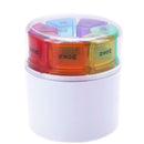 7 Days Portable Round Small Medicine Box Weekly Tablet Organizer Pill Case
