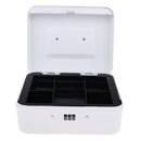 Small Cash Box Piggy Bank Money Box With Combination Lock For Security White