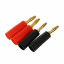 4 Pcs Screw Type Audio Speaker Connector Banana Plug Red & Black D1V2