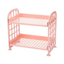 Storage Shelves,Plastic Small Storage Shelves - 2 Tier Shelf Shelving,Kitch H7M9