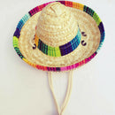 10Pcs Natural Straw Mexican Hat Mini Sombrero Baby Shower Birthday Party De