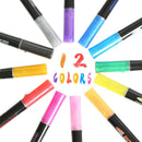 Double Line Outline Pen Markers 12 Colors Metallic Marker Pens Marker 2 Set