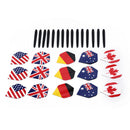 15pcs nylon dart shafts and 15pcs nice pattern darts flights dart accessories Z