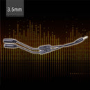 3.5mm Stereo Headphone Jack Audio Male To 2 Female Splitter Cable Volume Control