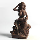 Laying Mermaid Incense Burner Ceramic Stick Cones Holder Smoke Backflow