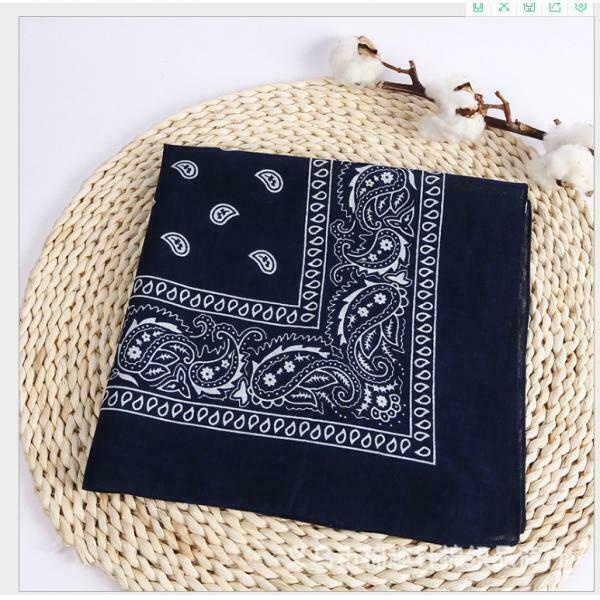 6 Pieces Unisex Cotton Paisley Bandana Cowboy Head Scarf Headband Head Wrap