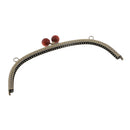 Metal Kiss Clasp Lock Arch Frame for Wallet Bag Sewing Handbag 24.5cm Red
