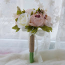 Artificial Flowers Vase Arrangement Simulation Bridesmaid Bouquet Pink