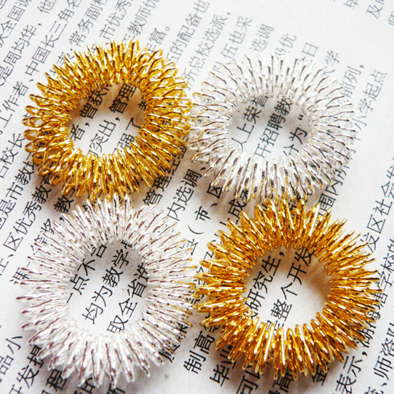 2pcs Acupressure Sujok Pain Finger Massager Circulation Ring.AU