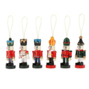 6pcs 2.76in Christmas Ornaments Nutcrackers Soldier Puppet for Home Shop Window