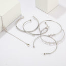 6pcs Punk Style Bracelet Pineapple Crystal Bangles Women Boho Jewelry Gift