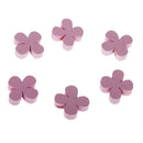 100x Pink Wooden Plum Blossom Beads for Jewelry Making Kids Beading Craft