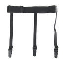 Men's Shirt Stays Holders Elastic Garter with Non-slip Locking Clamps Black