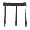 Men's Shirt Stays Holders Elastic Garter with Non-slip Locking Clamps Black