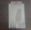 2X Vertical Transparent Hard Plastic Business Credit Card Id Badge Holder ox Bj