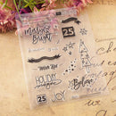 Merry Christmas Silicone Stamp Seal DIY Scrapbooking Photo Album Decorative ME