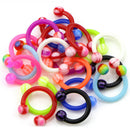 20Pcs/Set C Shaped Ball Acrylic Helix Nose Hoop Ring Piercing Body Jewe OZ