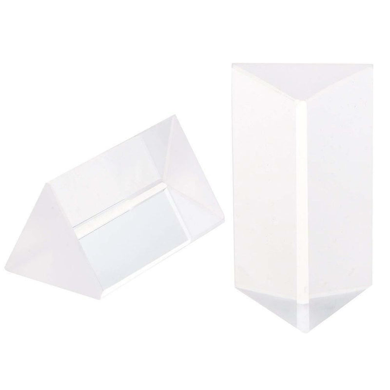 Optical Glass Triple Triangular Prism Physics Refractor Light Spectrum New