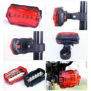 New 5 LED Bicycle Mountain Bike Lamp Set Lights Front Rear Bike Lights A