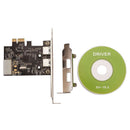 2-Port USB 3.0 PCI-Express PCIe Adapter Controller Card Low Profile 4-Pin KAT