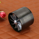 Car Turbo Charger Air Intake Gas Fuel Saver Car Refitting Fan Vent(Black)