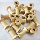 120 Pieces Useful Natural Color Wooden Empty Spools Wood Bobbins for Thread