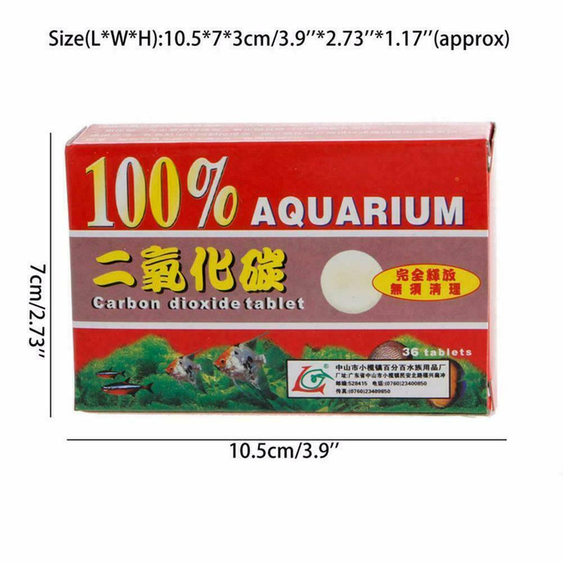 36pcs CO2 Tablets Carbon Dioxide For Plant Aquarium Tank Plant Fish Diffuse E4N1