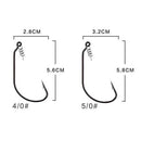 50x Carbon Steel Worm Bait Jig Centering Pin Spring   Hooks with Plastic Box