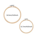 10 Pieces Round Wooden Embroidery Hoops Frame Set, 5 Pieces 4 inch and 5 Pi V1Y8
