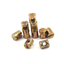 10pcs M5 Barrel Bolts Nut Cross Dowel Slotted Furniture Nut for Beds Chair FT