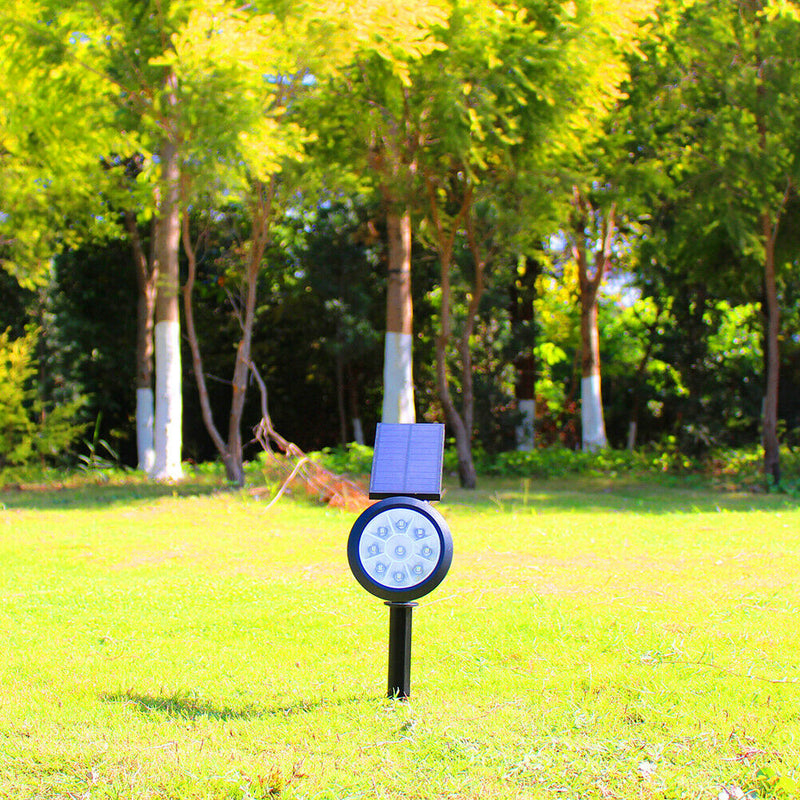 9 LED Waterproof Solar Spotlight Garden Lawn Ground Lighting Wall Lamp (B)